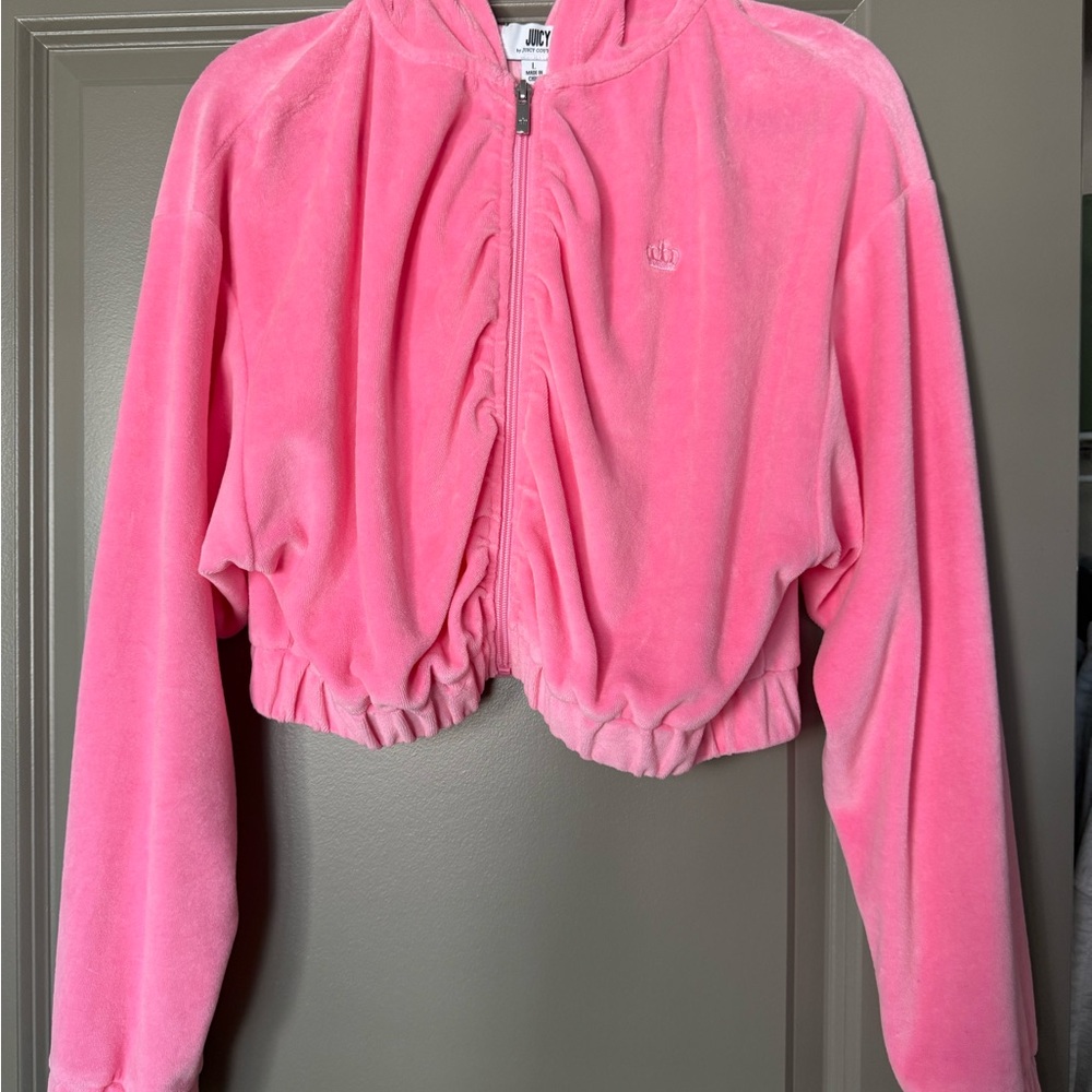 Juicy Couture Pink Cropped Zip Up